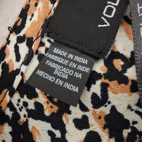 Volcom Sheer Leopard Print Crop Top True To This Long Sleeve Womens Size XS - Picture 8 of 10